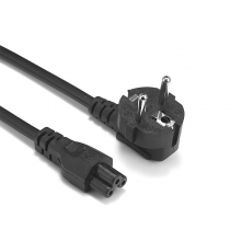 Cable de alimentacin IEC-60320 20cm C5 a schuko macho EPC8003