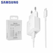 CARGADOR SAMSUNG 15W , EP-T1510XW + CABLE USB-C BLANCO